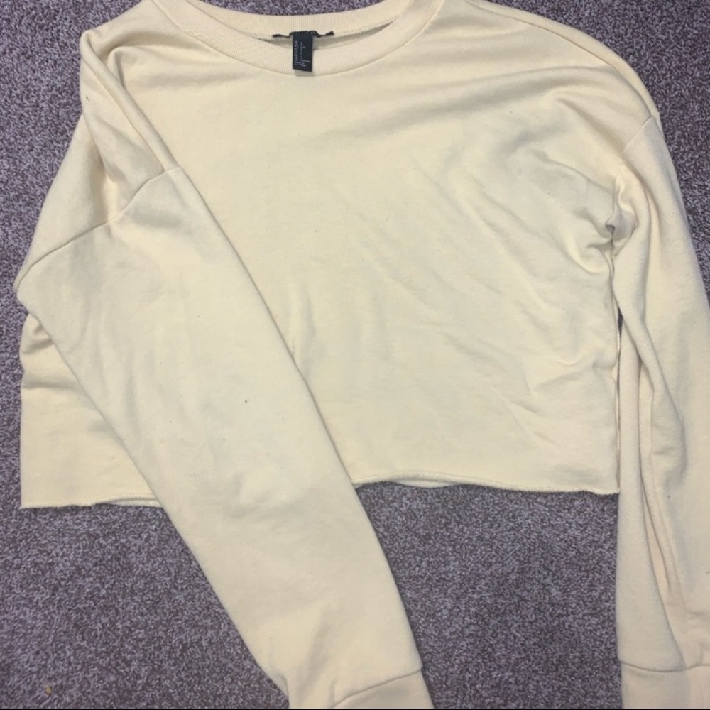 Cropped long sleeve top